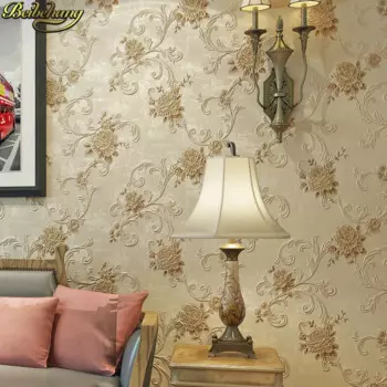 3d обои beibehang для пола, цветочные обои для гостиной, украшение спальни, синие бежевые обои для стен, домашний декор