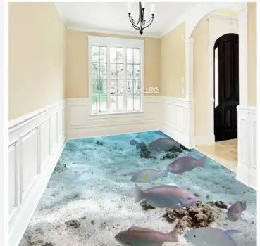 3d обои для ванной, водостойкие, подводный мир, ванная комната, 3D Пол, ПВХ обои, 3d украшение для дома