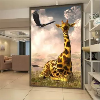 3D обои на заказ, beibehang, жираф, Орел, вход, обои для гостиной, телевизора, 3d пейзаж