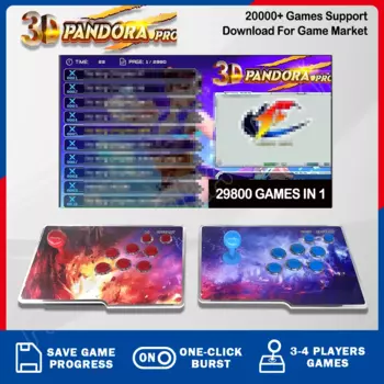 3D Pandora Pro box аркада 2024, новая версия, ретро игровая консоль, 29800 игр, двойной джойстик, аркадная консоль, шкаф, машина