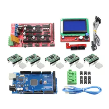 3D-принтер Mega2560R3, контроллер Ramps 1.4 и ЖК-дисплей с драйвером шагового двигателя A4988, Прямая поставка