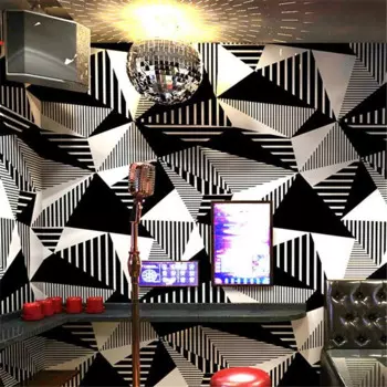 3d стерео обои wellyu KTV, модные, для караоке, тематических комнат, черно-белые обои