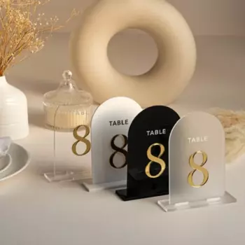 3D зеркальные настольные знаки, современный декоративный акриловый стол для фотографий, свадебный стол, Декор, свадебные черные арки, настольные цифры