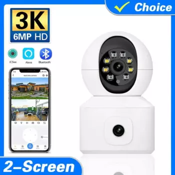 3K 6MP умная защита безопасности беспроводной мониторинг Крытый монитор для домашних животных 2,4Gwifi мини IP-камера PTZ автоматическое отслеживание ICSEE