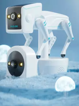 3MP 1296P 2,4G & 5G Yoosee APP двойной объектив PTZ RobotDog IP купольная камера ИИ Обнаружение человекоида полноцветная система видеонаблюдения Домофон Радионяня