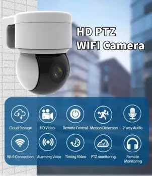 3MP 1536P 2,5-дюймовая уличная водонепроницаемая WIFI PTZ IP купольная камера Onvif полноцветный AI гуманоидный домофон радионяня