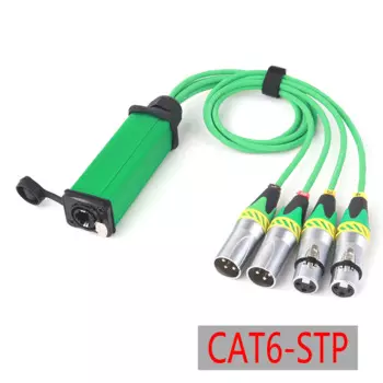 3Pin XLR 2 мама и 2 штекера к Ethernet RJ45 Cat6 удлинитель Ethernet 4-канальный змеевидный сплиттер-сцена в реальном времени, Студия аудио записи