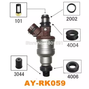 40 комплектов Ремкомплект топливной форсунки для 1955002120 Toyota 3VZE 3.0 V6 Топливные форсунки Orings Колпачки для пинта Микрофильтры Уплотнения