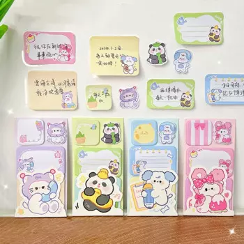 40 шт./лот Kawaii Кролик кошка панда блокнот для заметок симпатичная собака N Times канцелярские этикетки блокнот канцелярские принадлежности