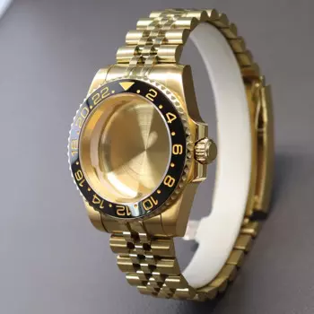 40mm NH35 Watch Cases 20mm Jubilee Bracelet Sapphire Crystal For Seiko NH35 NH36 NH34 NH38 ETA2824 8215 Movement 28.5mm Dial GMT