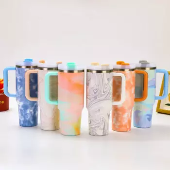 40OZ Vacuum Insulated Tumbler Stainless Steel Insulated Water Bottle with Lid & Straw Vacuum Thermal Flask for Women Men