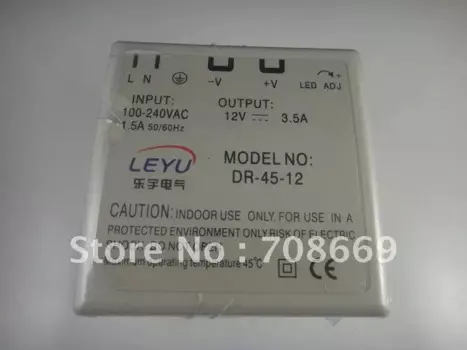 45 Вт din-рейка 12VDC 3.5A выход питания