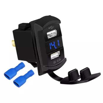 4,2A с двумя портами USB, розетка для зарядного устройства, водонепроницаемое зарядное устройство для телефона, панель рокерного морского переключателя на лодке, автофургоне