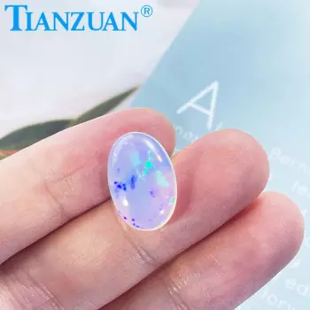 4.5CT натуральный опал овальной формы, плоская основа, кабошон, опал, камни, полудрагоценные фотоэлемент для ювелирных изделий