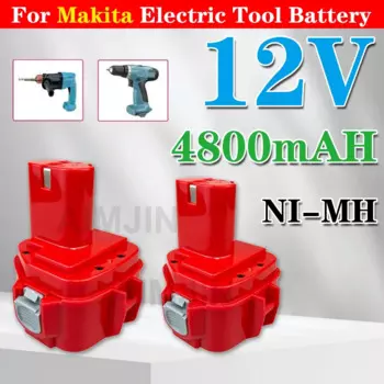 4,8 Ач для Makita 12 В Ni-MH аккумуляторная батарея, сменная дрель для электроинструментов PA12 1220 1222 1235 1233