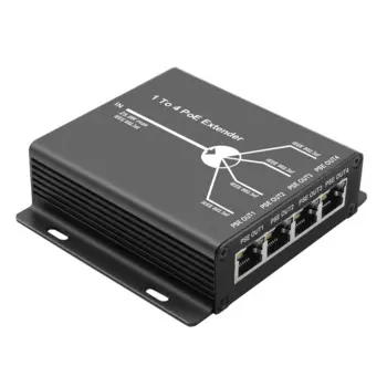 4 порта IEEE802.3Af PoE удлинитель для IP-камеры расширитель 120 м расстояние передачи с 10/100 Мбит/с LAN портами 4 POE удлинитель