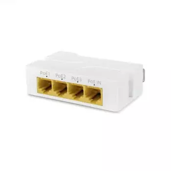 4-портовый гигабитный удлинитель POE 1000 м, сетевой переключатель от 1 до 3, ретранслятор IEEE802.3Af/At Plug & Play для PoE Switch, сетевой видеорегистратор, IP-камера AP