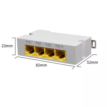 4-портовый гигабитный удлинитель POE 1000 м, сетевой переключатель от 1 до 3, ретранслятор IEEE802.3Af/At Plug & Play для PoE Switch, сетевой видеорегистратор, IP-камера AP