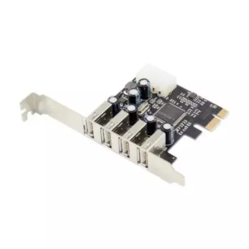 4-портовый контроллер с добавлением карты PCIe USB 2.0 Карта расширения Plug and Play, совместимая с чипом адаптера USB1.1 Asmedia MCS9990 Riser