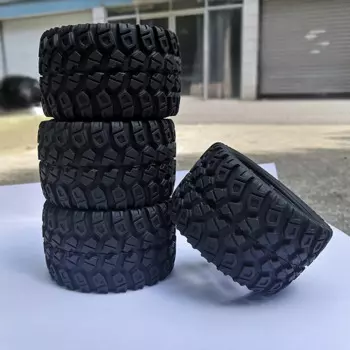 4 шины для грузовика 1:16 4WD MJX. Trxs. Резиновая шина Traxxas 1/16 E-Revo, диаметр 80 мм, ширина: 46 мм, Соединитель 12 мм