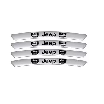4 шт., алюминиевые наклейки на обод колеса с логотипом Jeep, эмблема, значок для Jeep Wrangler jk Renegade Compass Grand Cherokee Gladiator Patriot