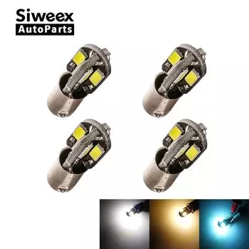 4 шт. H6W BAX9S светодиодные лампы 8 SMD 5730 для чтения в салоне автомобиля, боковые габаритные огни, теплые/белые лампы постоянного тока 12 В, автомобильные лампы номерного знака