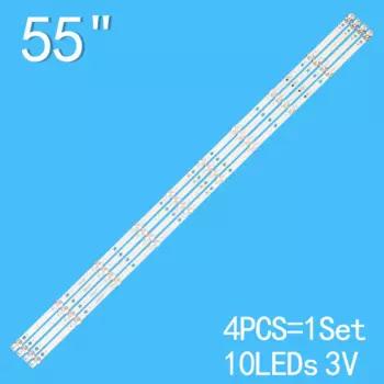 4 шт., Светодиодная лента для подсветки, 10 ламп для телефона 3080555F30DTZ001 SMT55N30UC2M1B1 55DM7700 CX550DLEDM