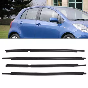 4 шт., уплотнитель для окна автомобиля, окна, накладка для Yaris Hatchback 2006-2013, колесикоятка 1-го поколения 68210-0D100, резина