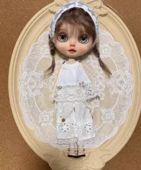4 шт., винтажная одежда для кукол blythe, повязка на голову, топ, брюки, носки 1/6, 30 см (подходит для Pullip,Ob22/24/26, Licca)