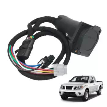 4-сторонний плоский и 7-ходовой жгут проводов прицепа для 05-23 Nissan Frontier, 99-12 Suzuki Equator 4-плоский 7-контактный жгут проводов буксировки с вилкой