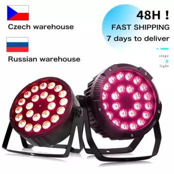 4 в 1, Светодиодный прожектор для дискотеки, 24x12 Вт