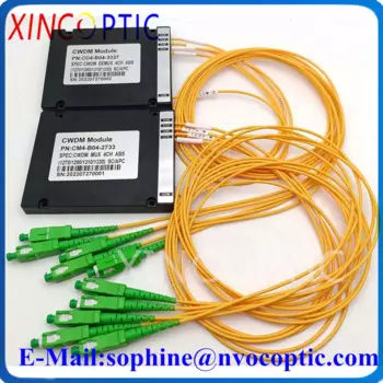 4Ch ABS MUX DEMUX модуль CWDM, 4chanels (1270/1290/1310/2,0 нм) мм, Single Fiber, Box,1M,SC/LC/FCAPC коннектор