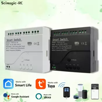 4CH Tuya DC AC12V 24V 32V 220V WiFi переключатель реле умный дом пульт дистанционного управления впускной модуль двигатель гаражная дверь шторы переключатель Alexa