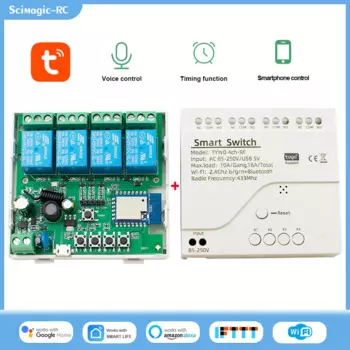 4CH Tuya модуль реле APP Wifi умный модуль переключателя AC85-250V AC DC7-32V умный свет дома гараж пульт дистанционного реле Alexa Google Home