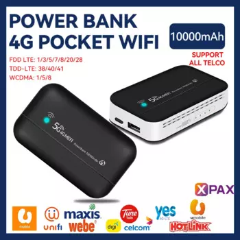 4G LTE мобильный маршрутизатор Type-C USB точка доступа портативный внешний аккумулятор WIFI с 10000 мАч PW100
