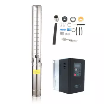 4hsa2-110-1. 5 2HP фотосистема с инвертором солнечной панели для глубины 100 м, погружной насос для сельского хозяйства