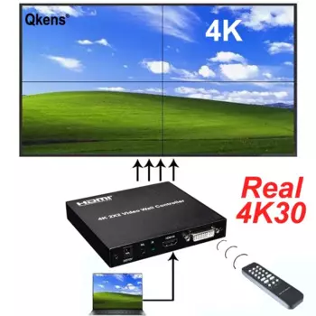 4K 30 Гц 2x2 HDMI Контроллер видеостены 2 3 4 Многоэкранный ТВ Сшивание Дисплей Процессор ТВ Сварщик 1x2 1x3 1x4 2x1 3x1 4x1
