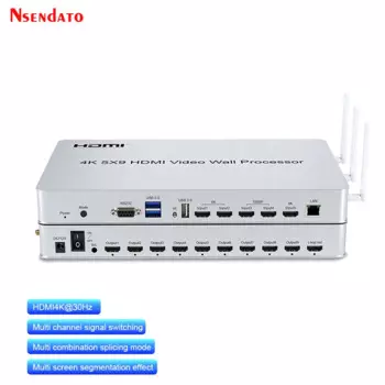 4K 5x9 HDMI ТВ настенный контроллер процессор 1x5 4x1 2x2 4x2 3x3 5X1 многоэкранный HDMI настенный видеопроцессор RS232