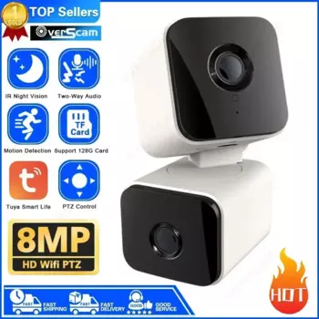 4K 8MP двойной объектив универсальный мониторинг Wi-Fi ИК ночного видения уличная водонепроницаемая беспроводная камера безопасности с искусственным интеллектом для автоматического слежения за человеком