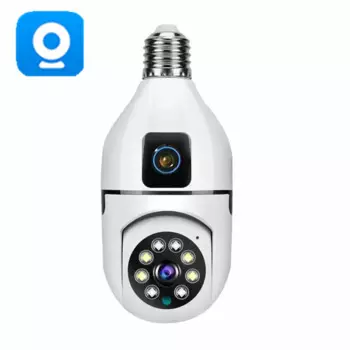 4MP V380/Yoosee APP E27 Розетка для головки лампы Полноцветная беспроводная Wi-Fi IP-камера AI Обнаружение гуманоидов Безопасность CCTV Радионяня