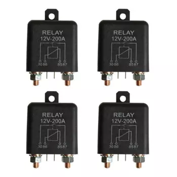 4X12V 200A нормально открытое 4-контактное реле-тяжелый автомобильный морской Фотофон