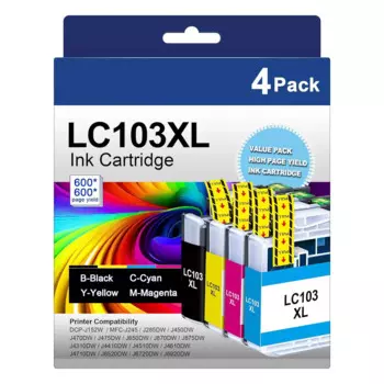 4x LC101 LC103XL LC103 XL чернильный картридж для Brother MFC-J470DW J870DW