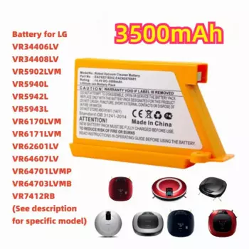 5000 мАч 3500 мАч аккумулятор для робота-пылесоса для LG VR6270LVB, VR6270LVMB, VR63455LV, VR6370LVM, VR64604LV, EAC 60766103 ,EAC 62218205