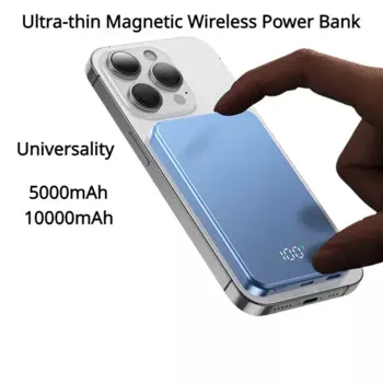 5000 мАч USB C PD20W 10000 мАч Ультратонкий магнитный беспроводной внешний аккумулятор с быстрой зарядкой для iPhone 15 14 13 12