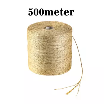 500/1000 метров 3-слойный витой натуральный джутовый шпагат для рукоделия, украшения для свадьбы, сада, экологически чистый биоразлагаемый трос длиной