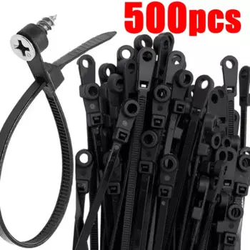 500/100 шт., кабельные стяжки с винтовым отверстием