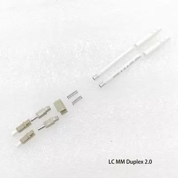 500 шт. FTTH LC 2,0/3,0 дуплексный оптоволоконный соединитель, перемычка, свободный оптоволоконный соединитель, адаптер без хвостовой ручки, соединитель