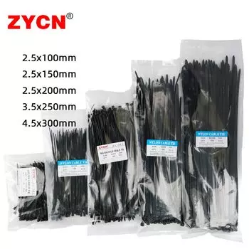 500 шт., нейлоновые кабельные стяжки ZYCN разных размеров