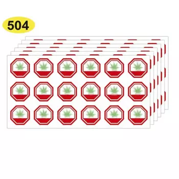 504 Pcs Red Square Warning Sticker Self Adhesive Labels For Protect Indication Danger Notice Safety Wall Stickers 1 Inch