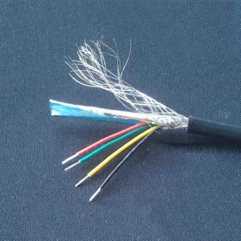 50-метровый экранированный кабель RVVP, 4-жильный сигнальный провод 4P 28AWG, сертификация UL, провод управления сигналом в оболочке с плетеной сеткой